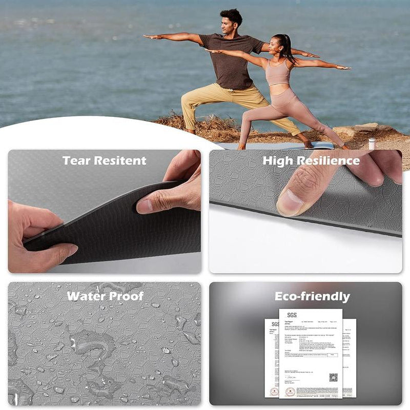 Non Slip Thick Fitness Mats with Storage Bag
